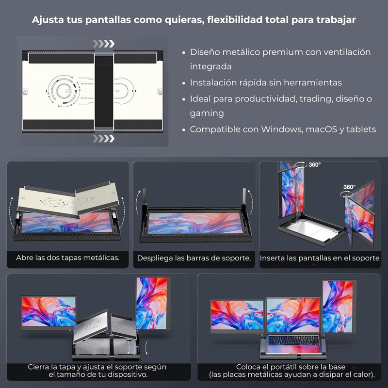 Estructura 100 % aluminio aeroespacial
