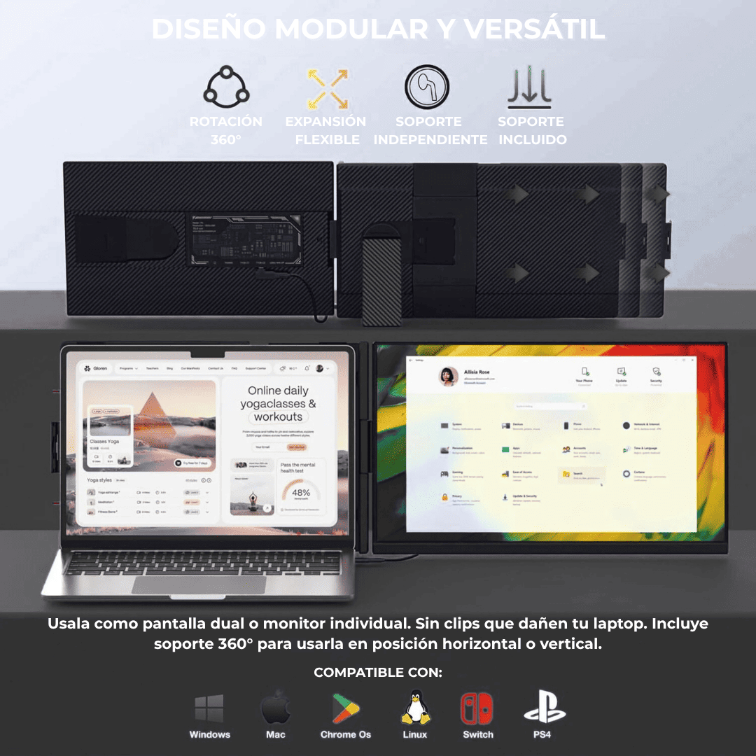 Pantalla Portátil 15.6" Full HD IPS - VARIIC P5 | Monitor Extensor con Stand